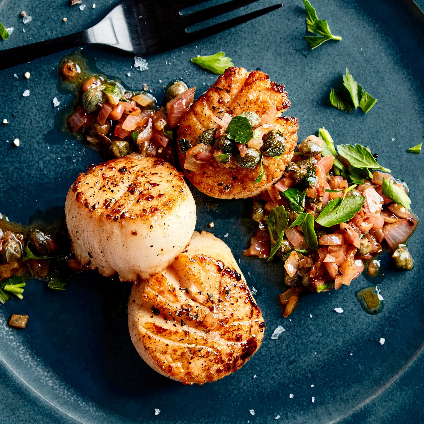 Seared scallops
